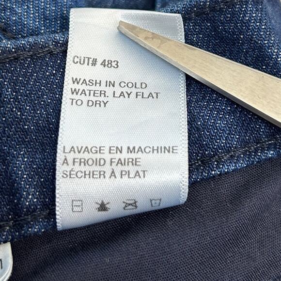 BLDWN Denim Mini Skirt Size 31/12 Andie Asymmetric Dark Wash Preppy Casual - Picture 7 of 7